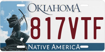 OK license plate 817VTF