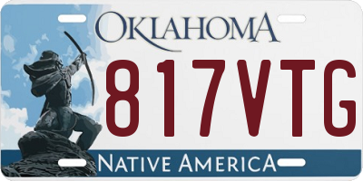 OK license plate 817VTG