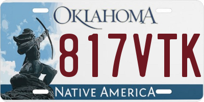 OK license plate 817VTK