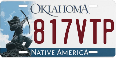 OK license plate 817VTP