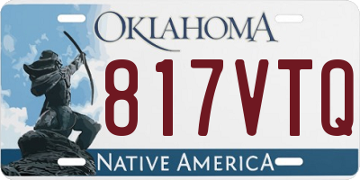 OK license plate 817VTQ
