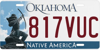 OK license plate 817VUC