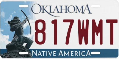 OK license plate 817WMT