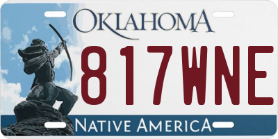 OK license plate 817WNE