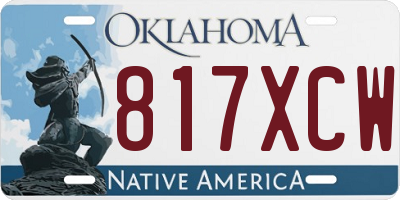 OK license plate 817XCW
