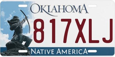 OK license plate 817XLJ