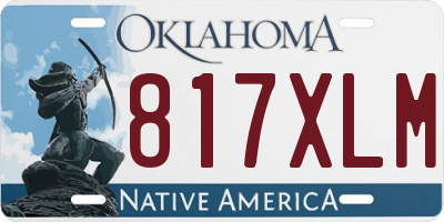 OK license plate 817XLM