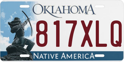 OK license plate 817XLQ