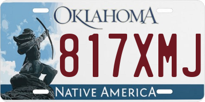 OK license plate 817XMJ