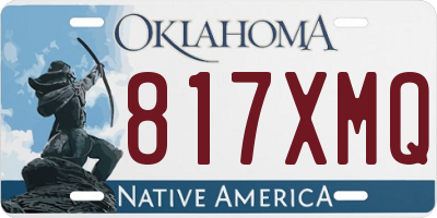 OK license plate 817XMQ