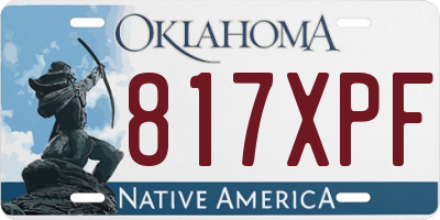 OK license plate 817XPF