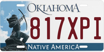 OK license plate 817XPI