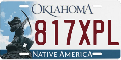 OK license plate 817XPL