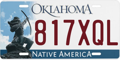 OK license plate 817XQL