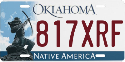 OK license plate 817XRF