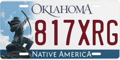 OK license plate 817XRG