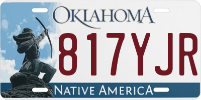 OK license plate 817YJR