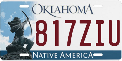 OK license plate 817ZIU