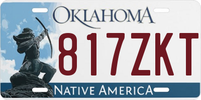 OK license plate 817ZKT