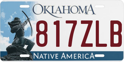 OK license plate 817ZLB
