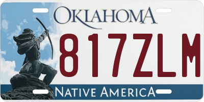 OK license plate 817ZLM