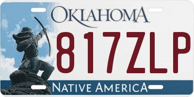 OK license plate 817ZLP