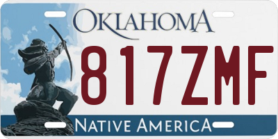 OK license plate 817ZMF