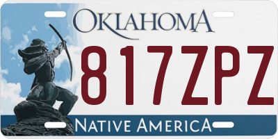 OK license plate 817ZPZ