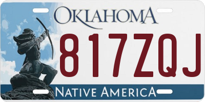 OK license plate 817ZQJ