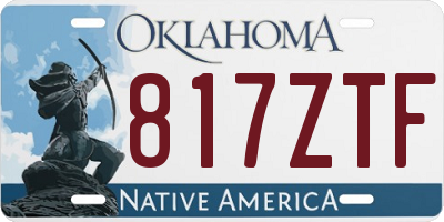 OK license plate 817ZTF