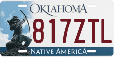OK license plate 817ZTL