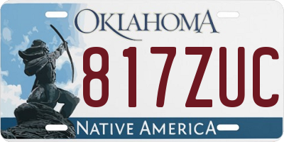 OK license plate 817ZUC