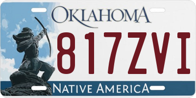 OK license plate 817ZVI