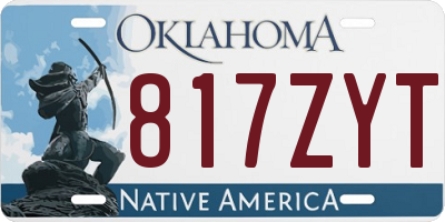 OK license plate 817ZYT
