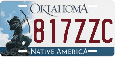 OK license plate 817ZZC