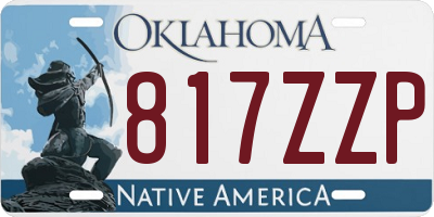 OK license plate 817ZZP