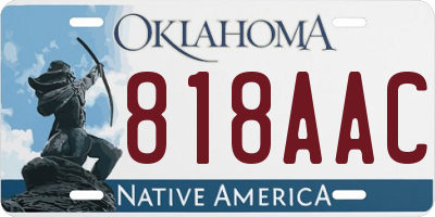 OK license plate 818AAC