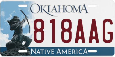 OK license plate 818AAG