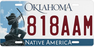 OK license plate 818AAM