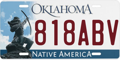 OK license plate 818ABV