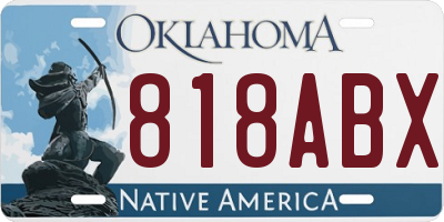 OK license plate 818ABX