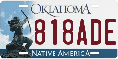 OK license plate 818ADE
