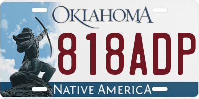 OK license plate 818ADP