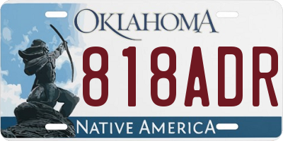 OK license plate 818ADR
