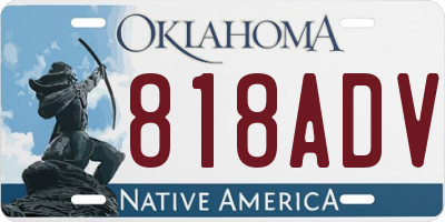 OK license plate 818ADV