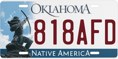 OK license plate 818AFD