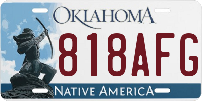 OK license plate 818AFG