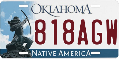 OK license plate 818AGW