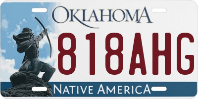 OK license plate 818AHG