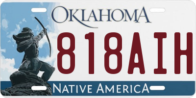 OK license plate 818AIH